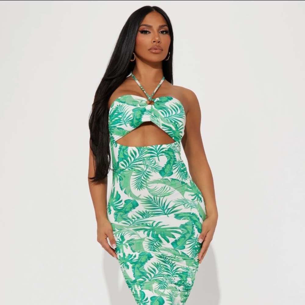 The Tropics Green Summer Dress - BRAND NEW